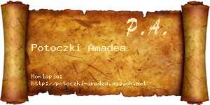 Potoczki Amadea névjegykártya